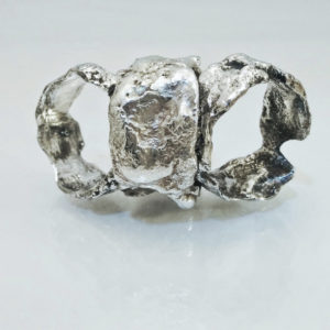 The Rock Ring, Reticulated Sterling Silver
