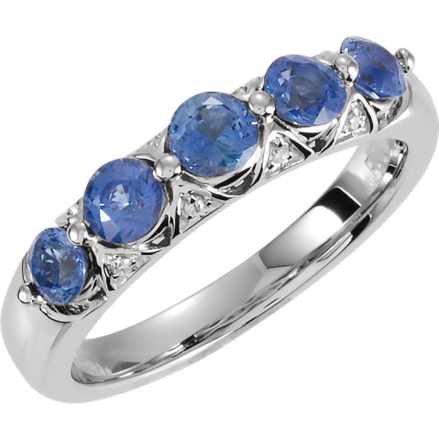 Ceylon Blue Sapphire & Diamond Ring